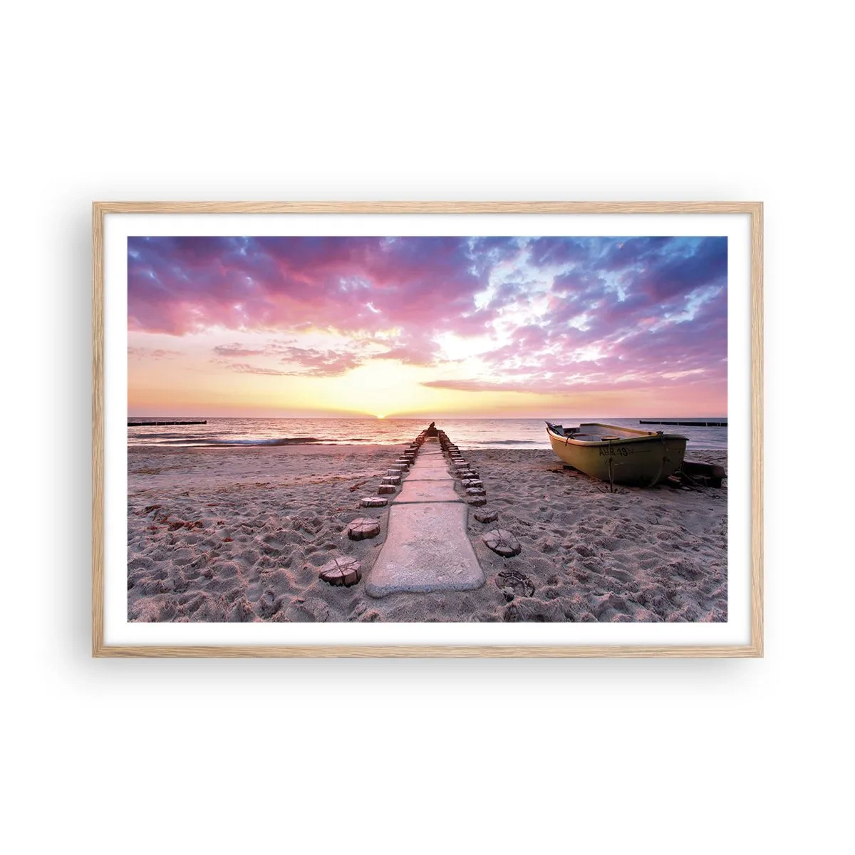 Poszter világos tölgy keretben - Egy pillanatnyi mély élmény - 91x61 cm