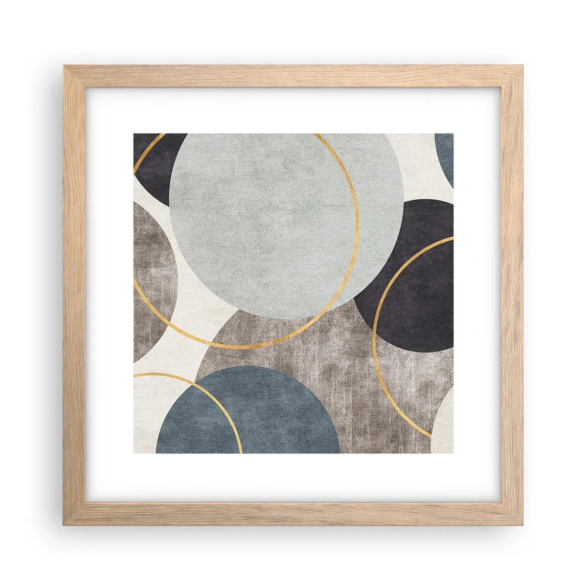 Poszter világos tölgy keretben - Kerékről kerékre - 30x30 cm