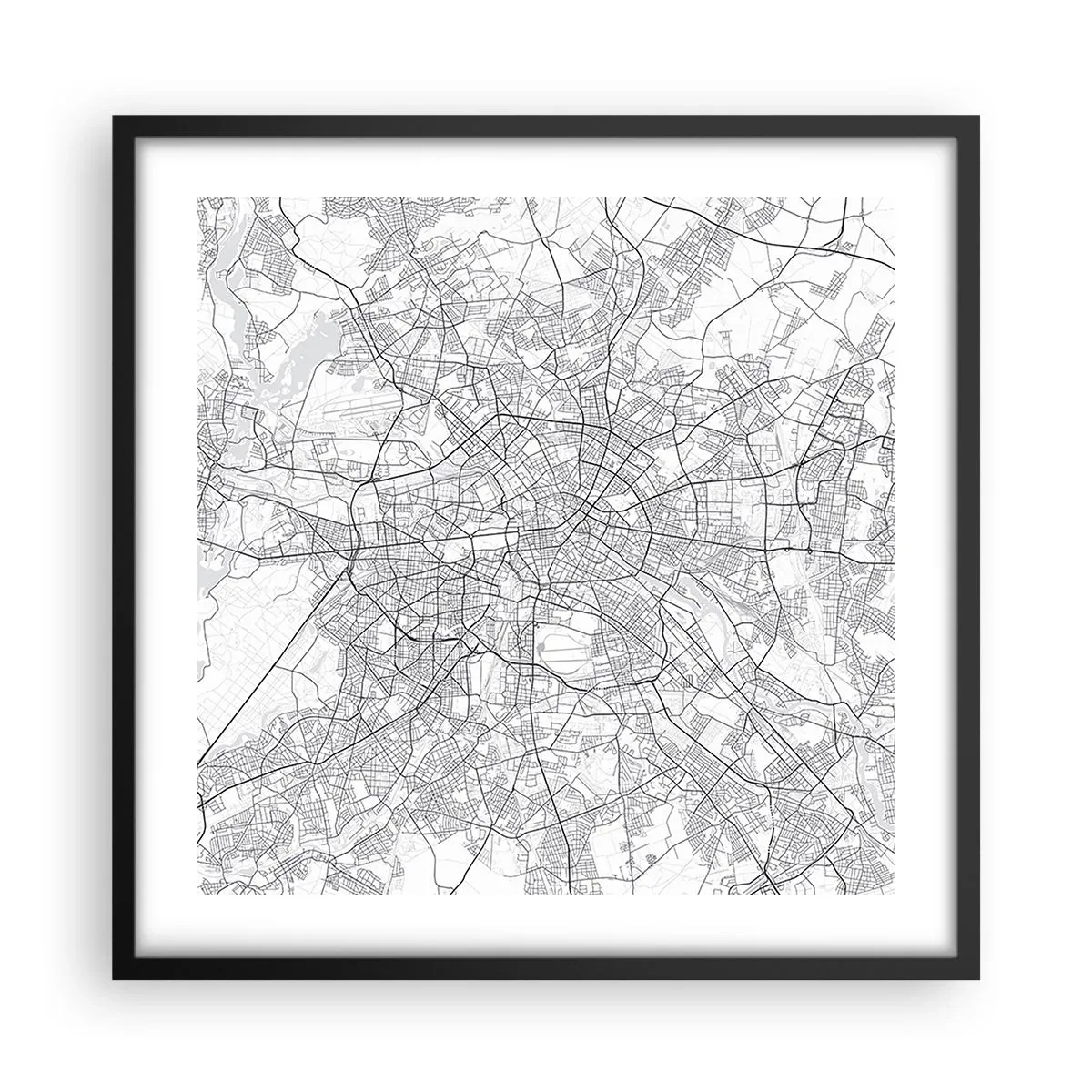 Poszter fehér keretben - Berlin virága - 50x50 cm