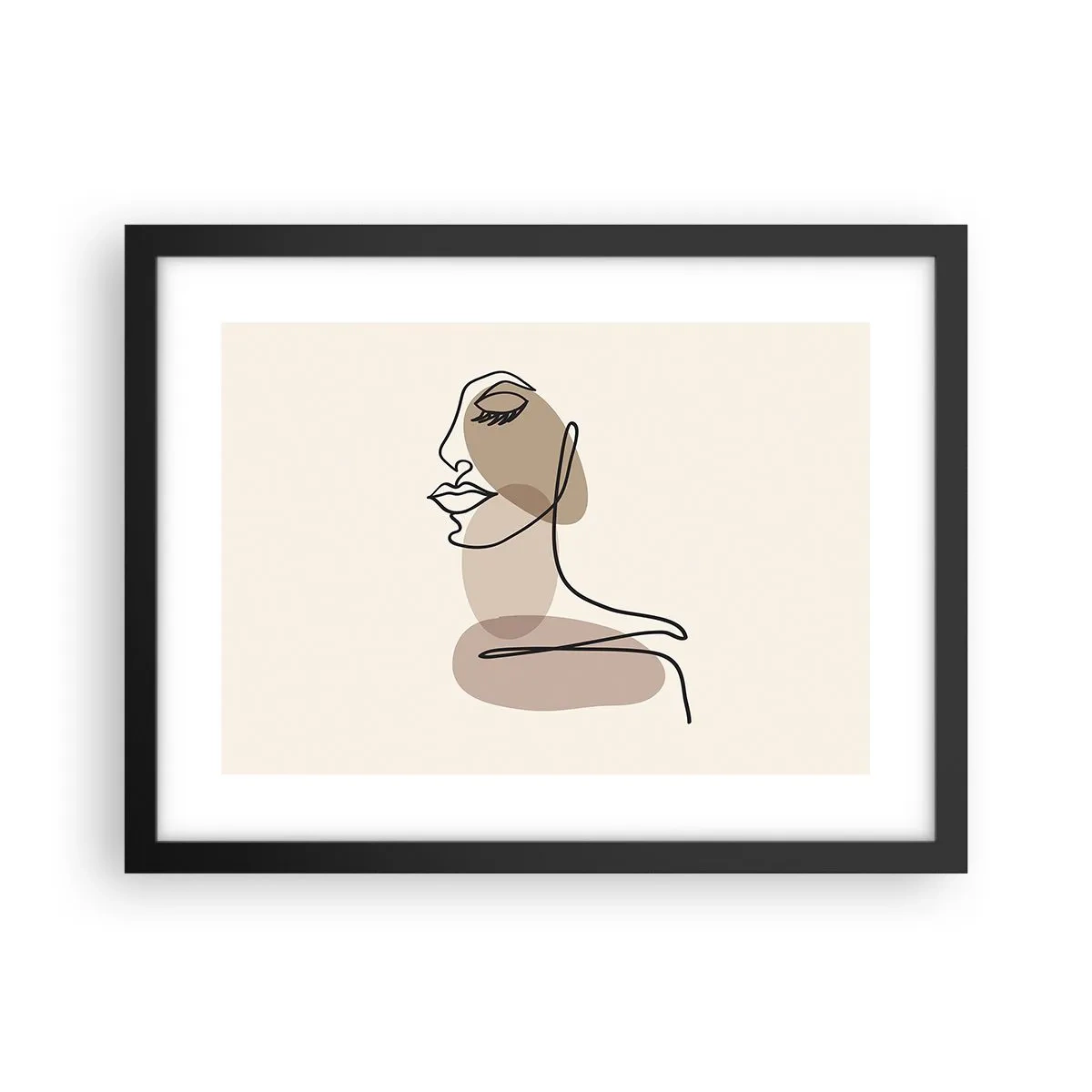 Poszter fehér keretben - Elveszve a saját hangjában - 40x30 cm