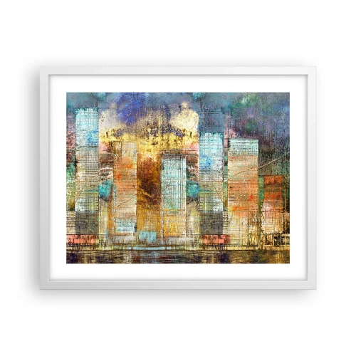 Poszter fekete keretben - Napfényes metropolisz - 50x40 cm