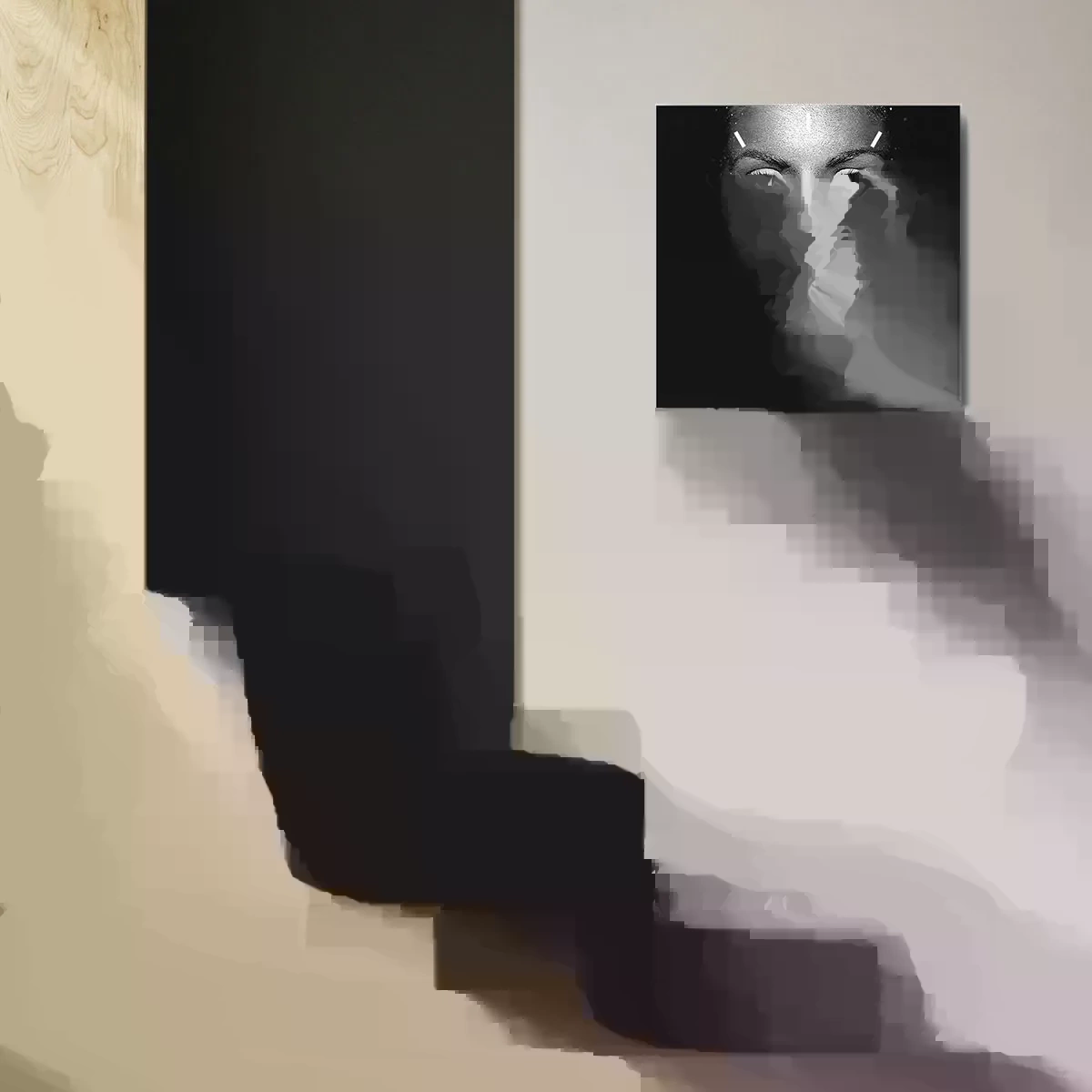 Falióra, Óra - Pillangó csókja - 40x40 cm