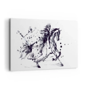 Vászonkép - Fekete lovag - 120x80 cm