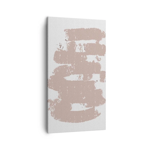 Vászonkép - Absztrakció lágy rózsaszínben - 45x80 cm