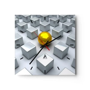 Falióra, Óra - Miért én? Geometriai összetétel - 40x40 cm