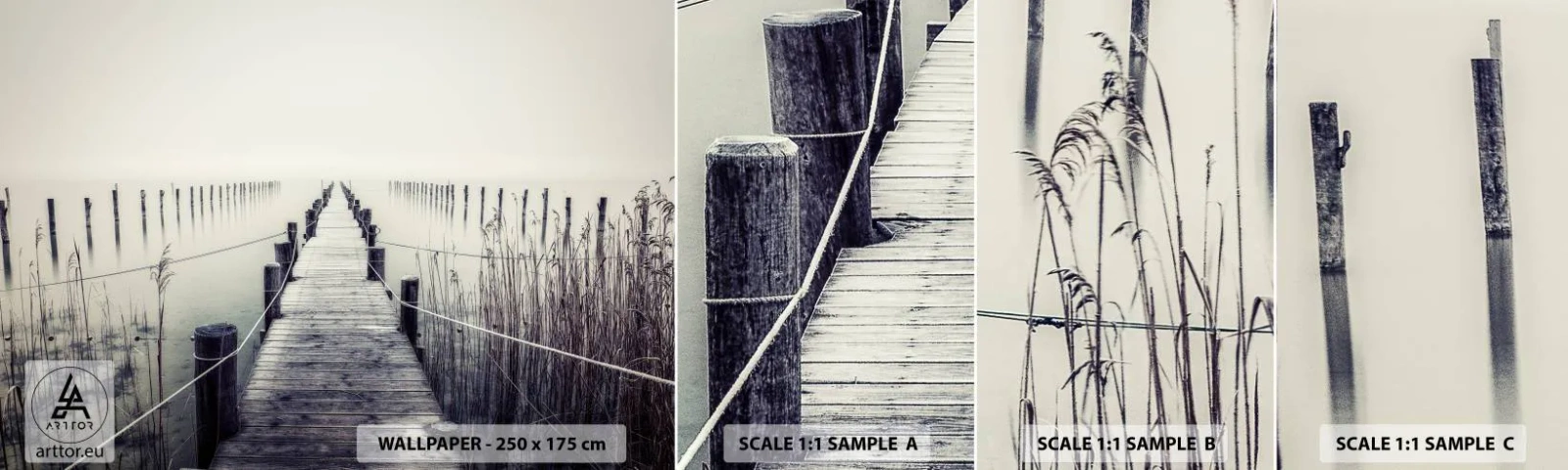 Fotótapéta Minta Öntapadós Deluxe Sticker - Merülj el a békében - Híd, Tó, Csend - 100x30 cm