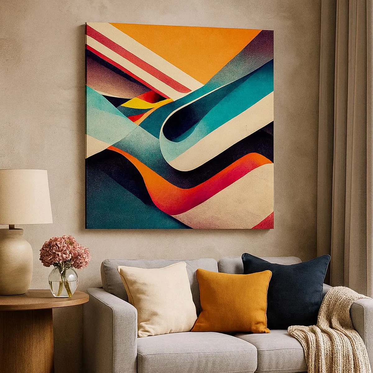 Vászonkép - Intenzív kompozíció - 30x30 cm