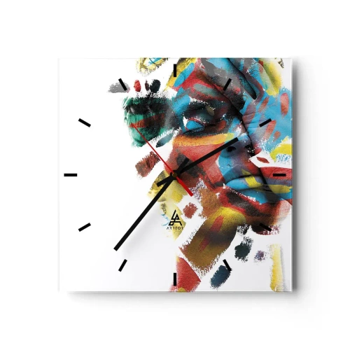 Falióra, Óra - Színes személyiség - 40x40 cm