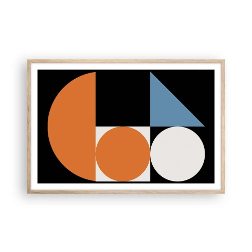 Poszter világos tölgy keretben - Képletes rendszer - 91x61 cm