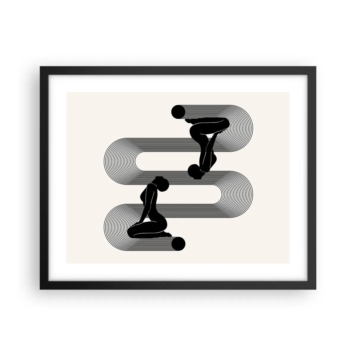 Poszter fehér keretben - Érzéki szimmetria - 50x40 cm