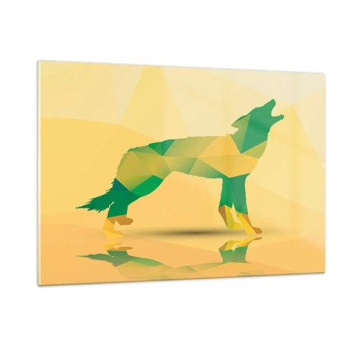 Üveg kép - Magányos farkas - 120x80 cm