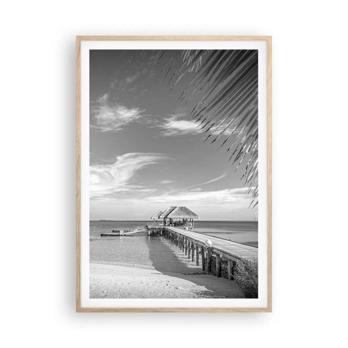 Poszter világos tölgy keretben - Emlék vagy álom? - 70x100 cm