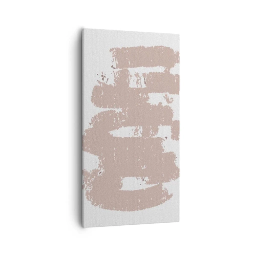 Vászonkép - Absztrakció lágy rózsaszínben - 55x100 cm
