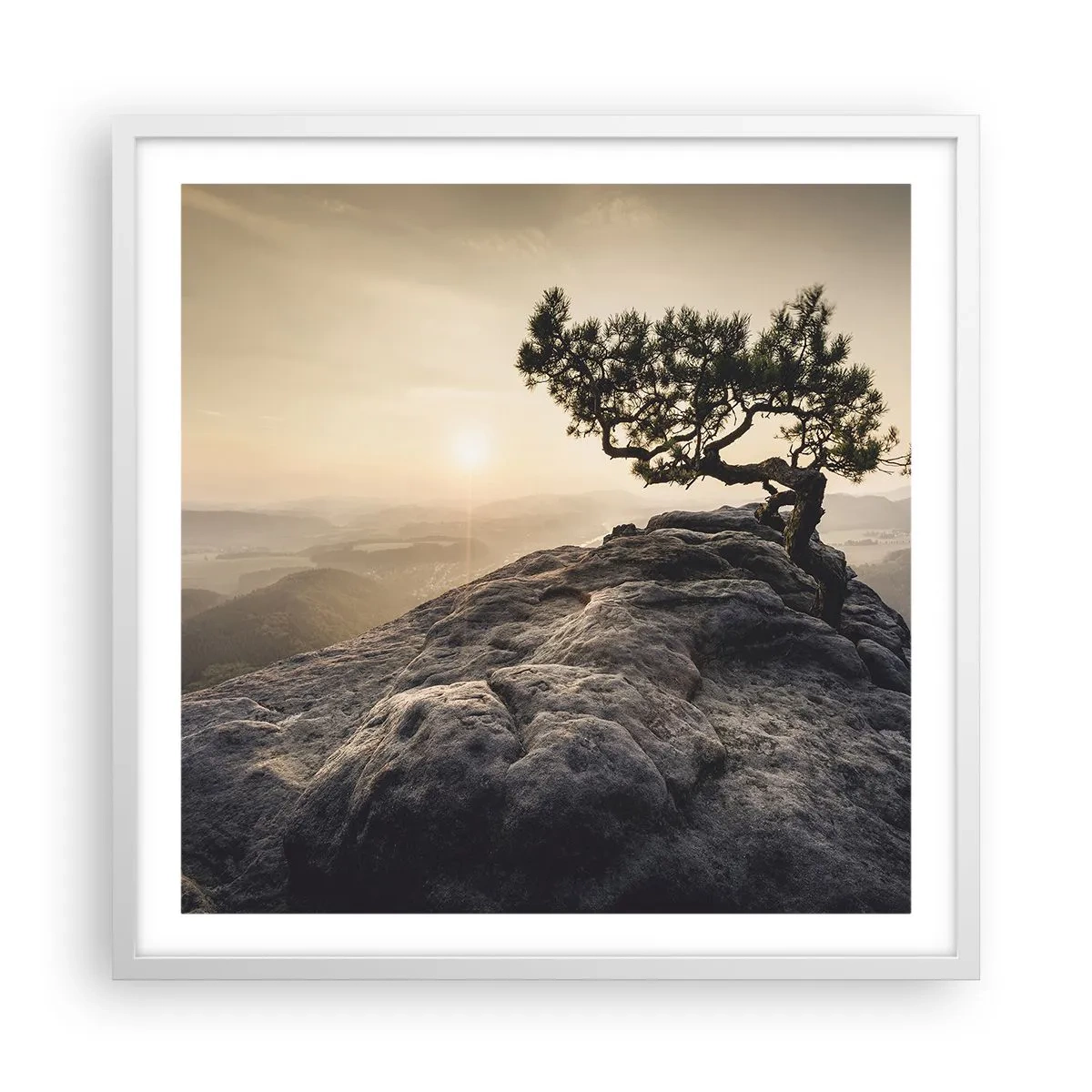 Poszter fekete keretben - Az élet mindig győz - 60x60 cm