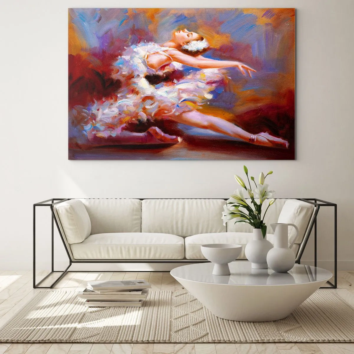 Üveg kép - A hattyú eleganciája - 100x70 cm