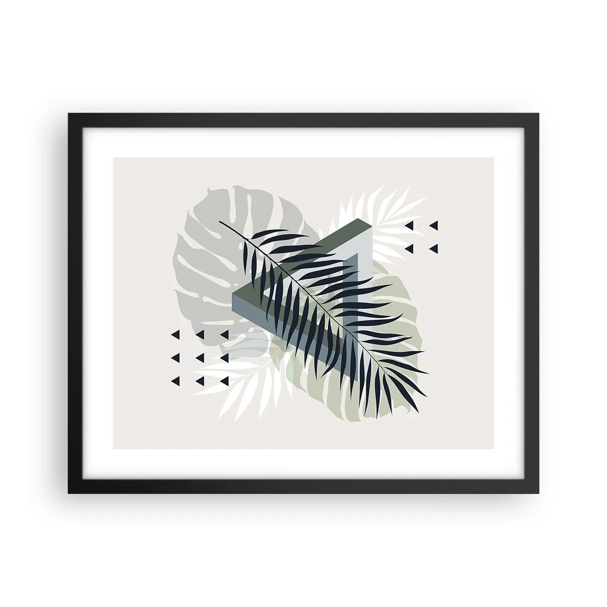 Poszter fehér keretben - Természet és geometria – két rend? - 50x40 cm