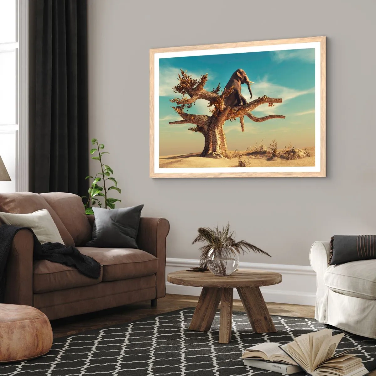 Poszter világos tölgy keretben - Egy új nézőpont - 70x50 cm