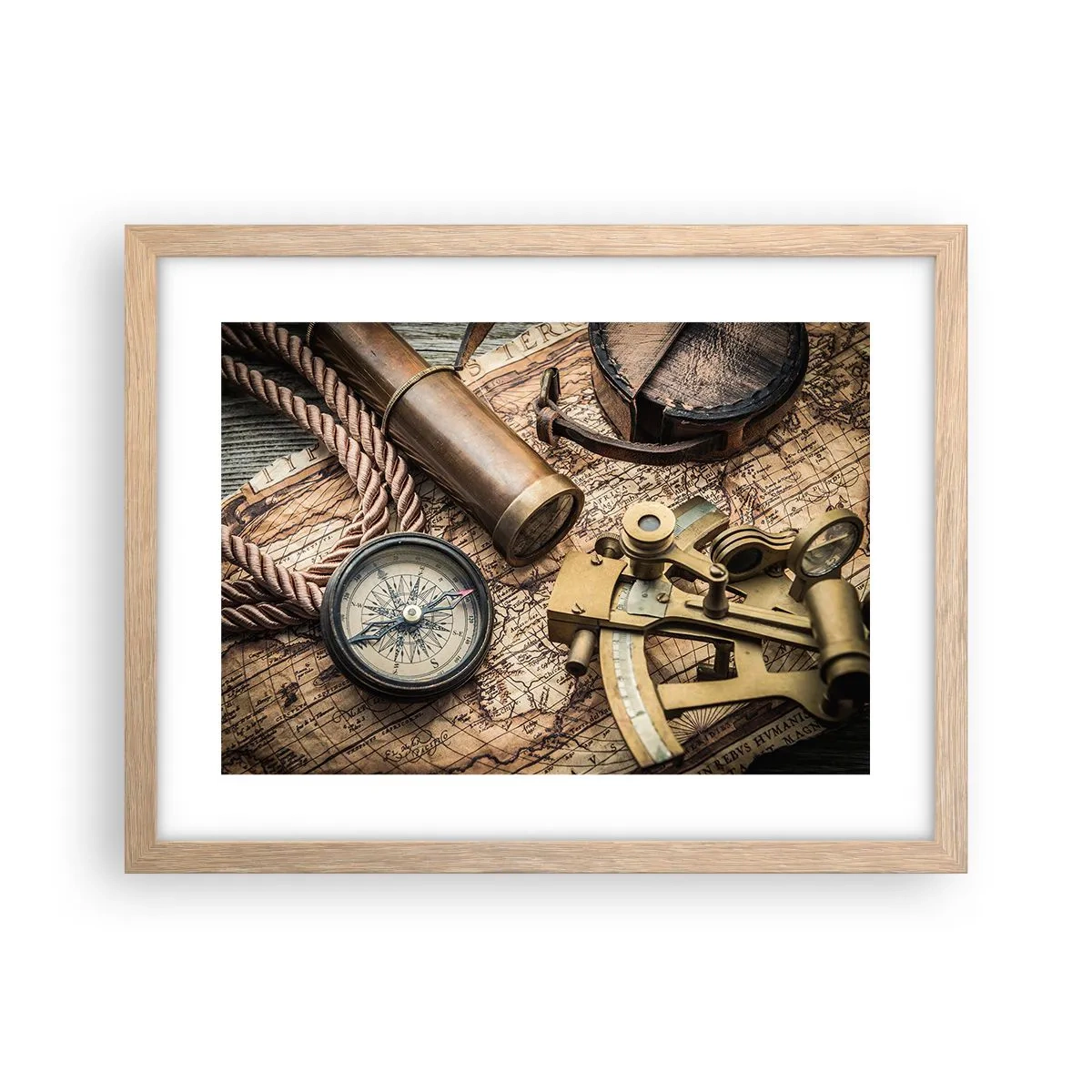 Poszter világos tölgy keretben - Állítson be egy irányt - 40x30 cm