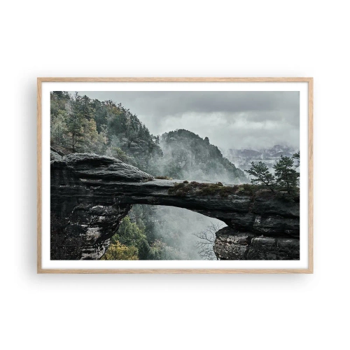 Poszter világos tölgy keretben - A kaland hamarosan kezdődik - 100x70 cm