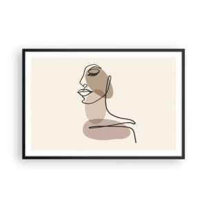 Poszter fehér keretben - Elveszve a saját hangjában - 91x61 cm