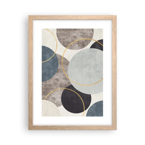 Poszter világos tölgy keretben - Kerékről kerékre - 30x40 cm