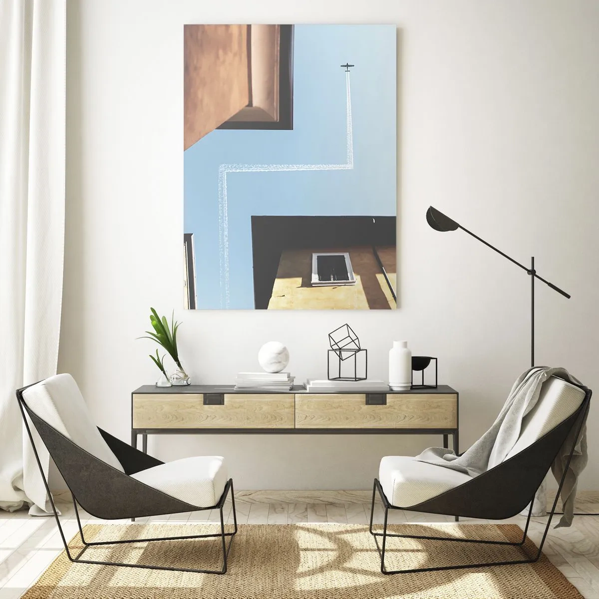 Üveg kép - A városi labirintus felett - 50x70 cm