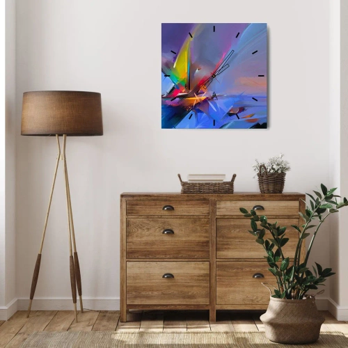 Falióra, Óra - Propellerek, mint a madár - 40x40 cm