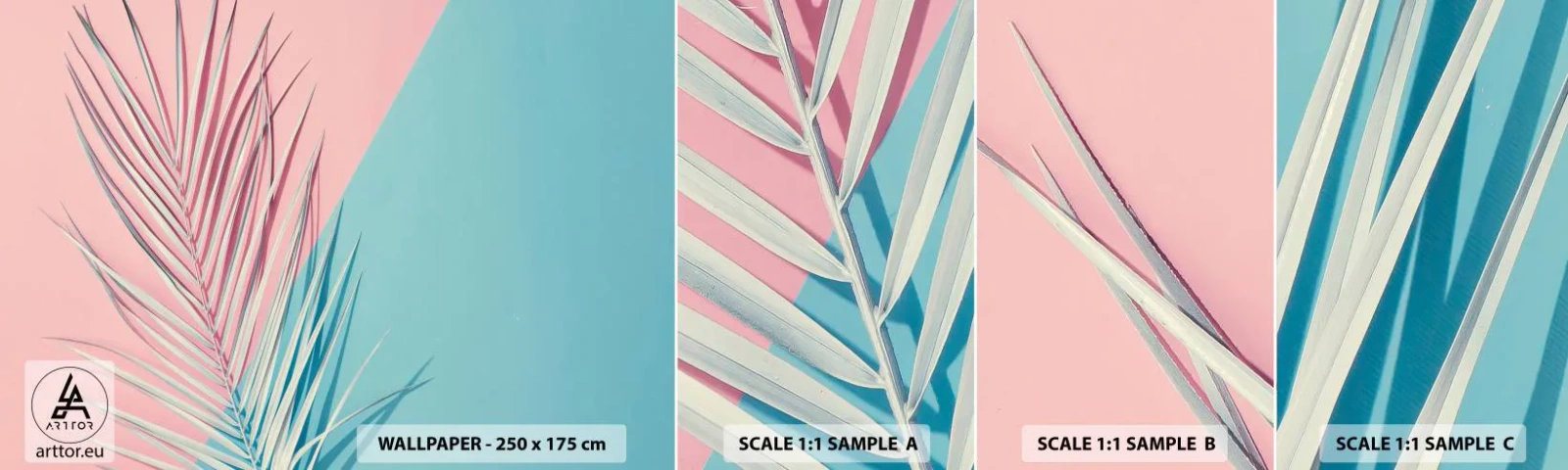 Fotótapéta Minta Öntapadós Deluxe Sticker - Trópusi impresszió - Pálmafa levél, Absztrakció, Grafika - 100x30 cm