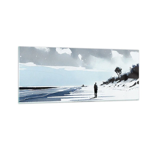 Üveg kép - Egyedül - 100x40 cm