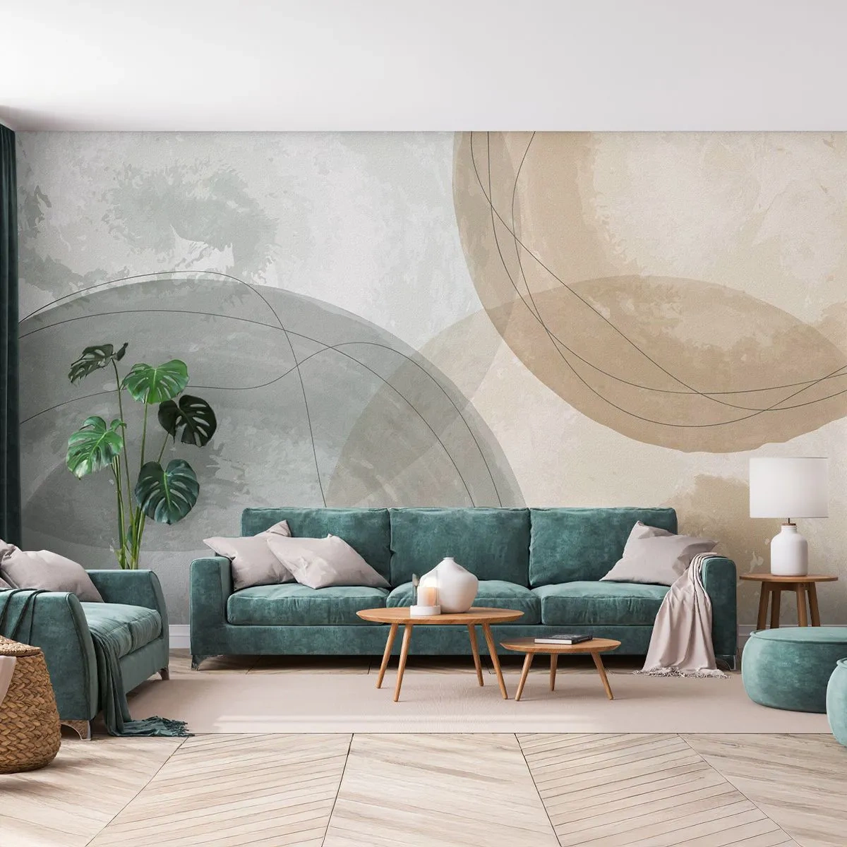 Fotótapéta Premium Canvas - világok behatolása - Absztrakció, Darab, kerületek - 250x175 cm