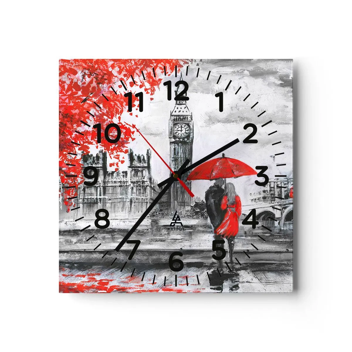 Falióra, Óra - Szerelmesek Londonban - 30x30 cm