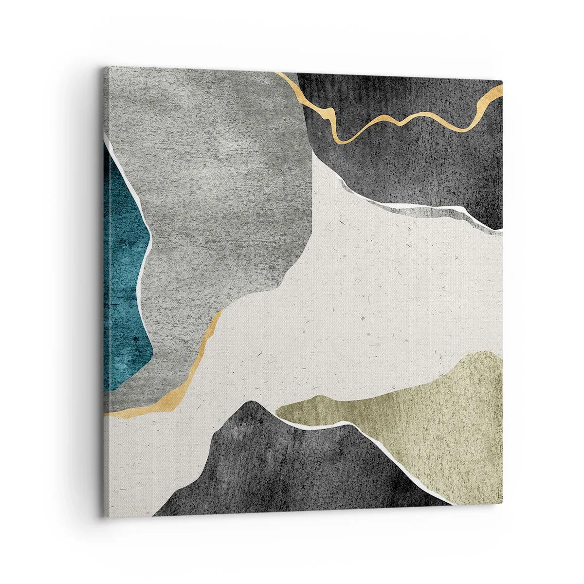 Vászonkép - Mozaik kompozíció aranyszállal - 60x60 cm