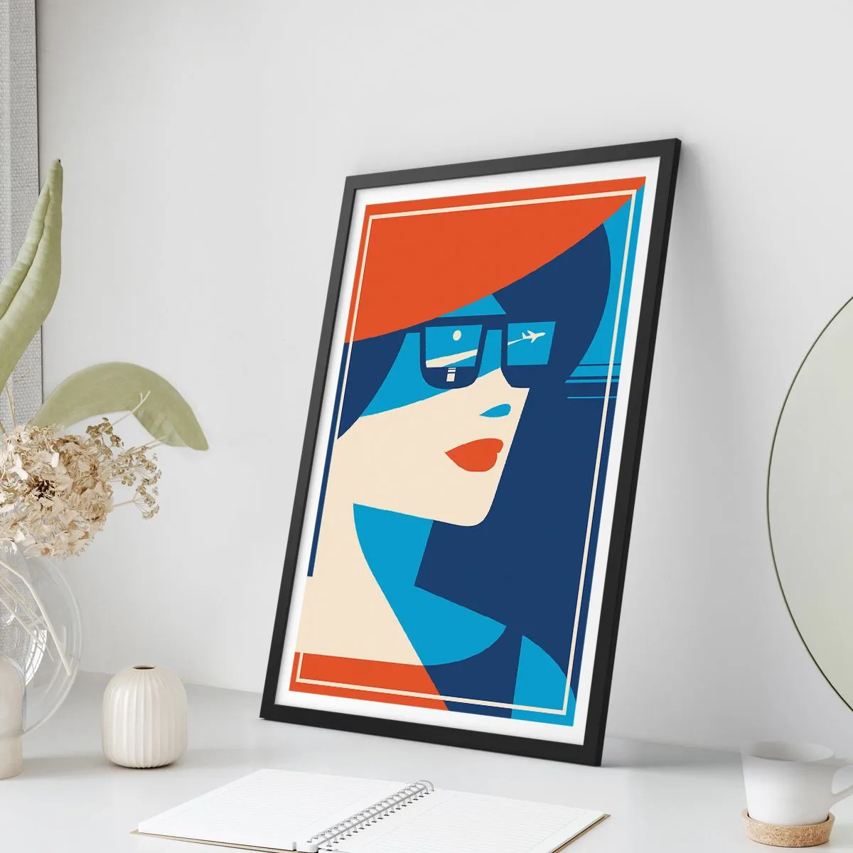 Poszter fehér keretben - Ünnepi utazás - 50x70cm - Nyári utazás - Modern fali dekoráció nappalihoz és hálószobához ARTTOR