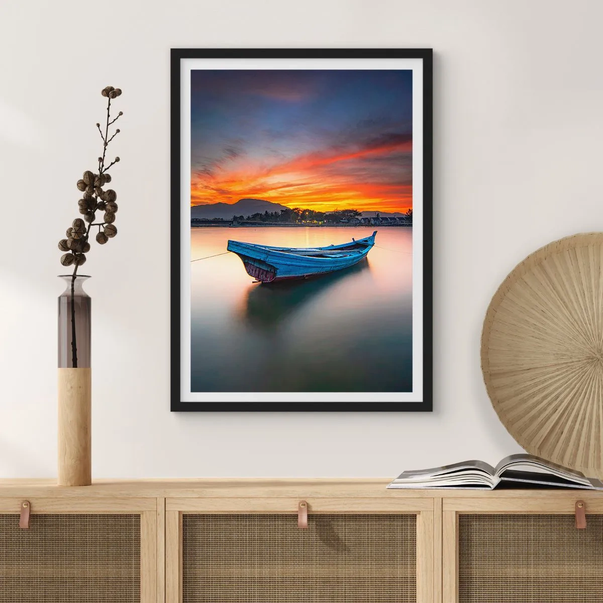 Poszter fehér keretben - Jó éjszaka jön - 40x50 cm