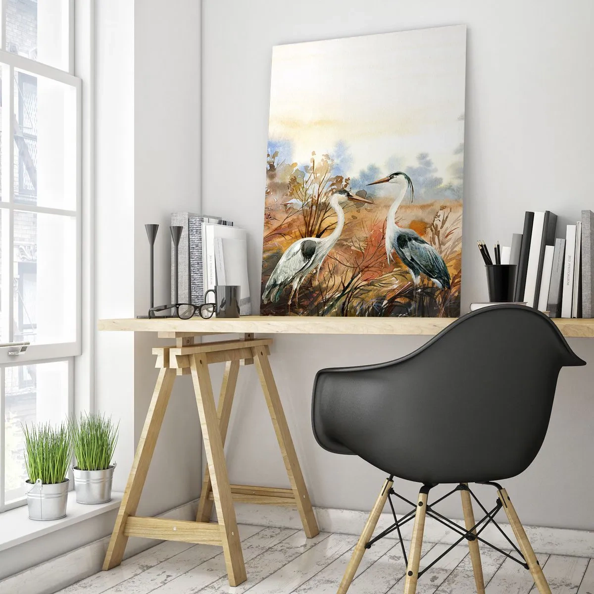 Üveg kép - Hová ősszel? - 50x70 cm