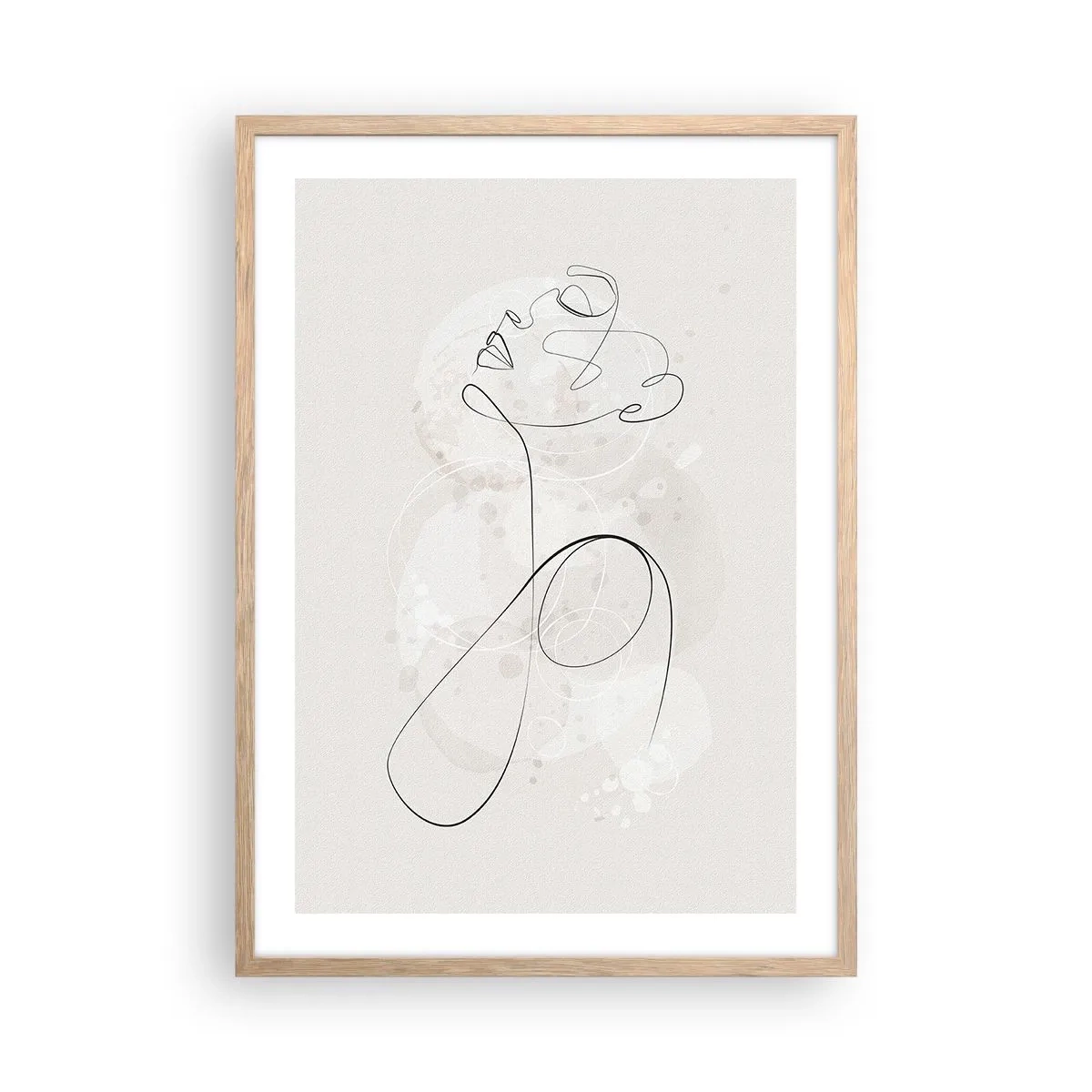 Poszter világos tölgy keretben - A szépség spirálja - 50x70 cm