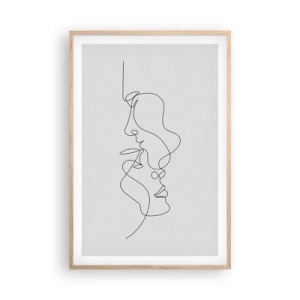 Poszter világos tölgy keretben - Gyászos sóvárgás - 61x91 cm