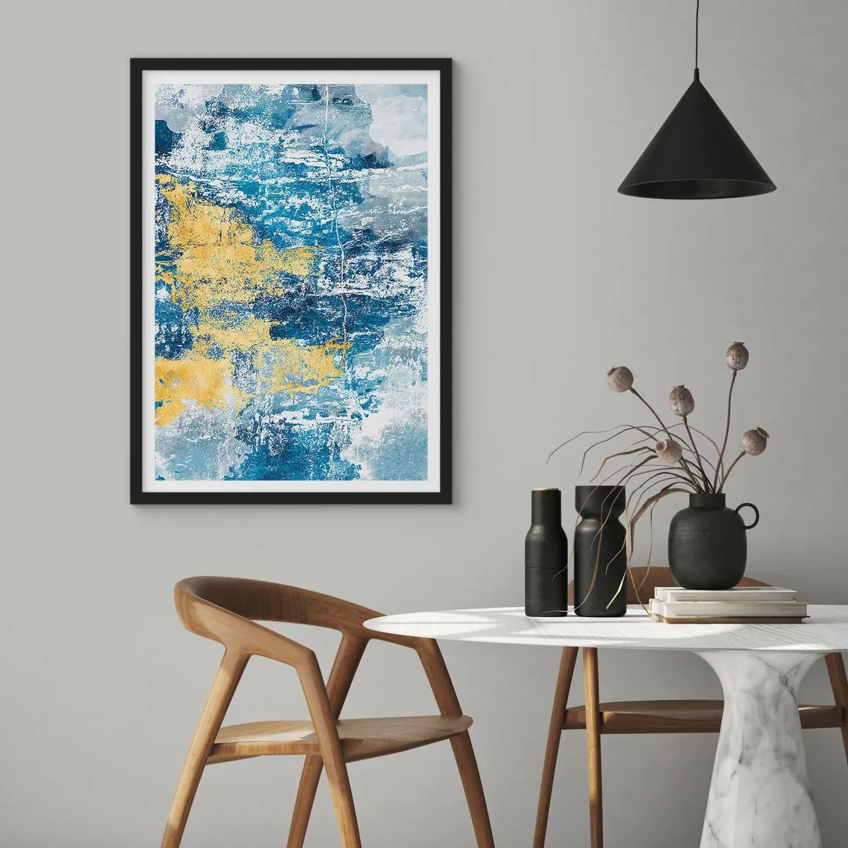 Poszter fehér keretben - Derűs absztrakció - 70x100 cm