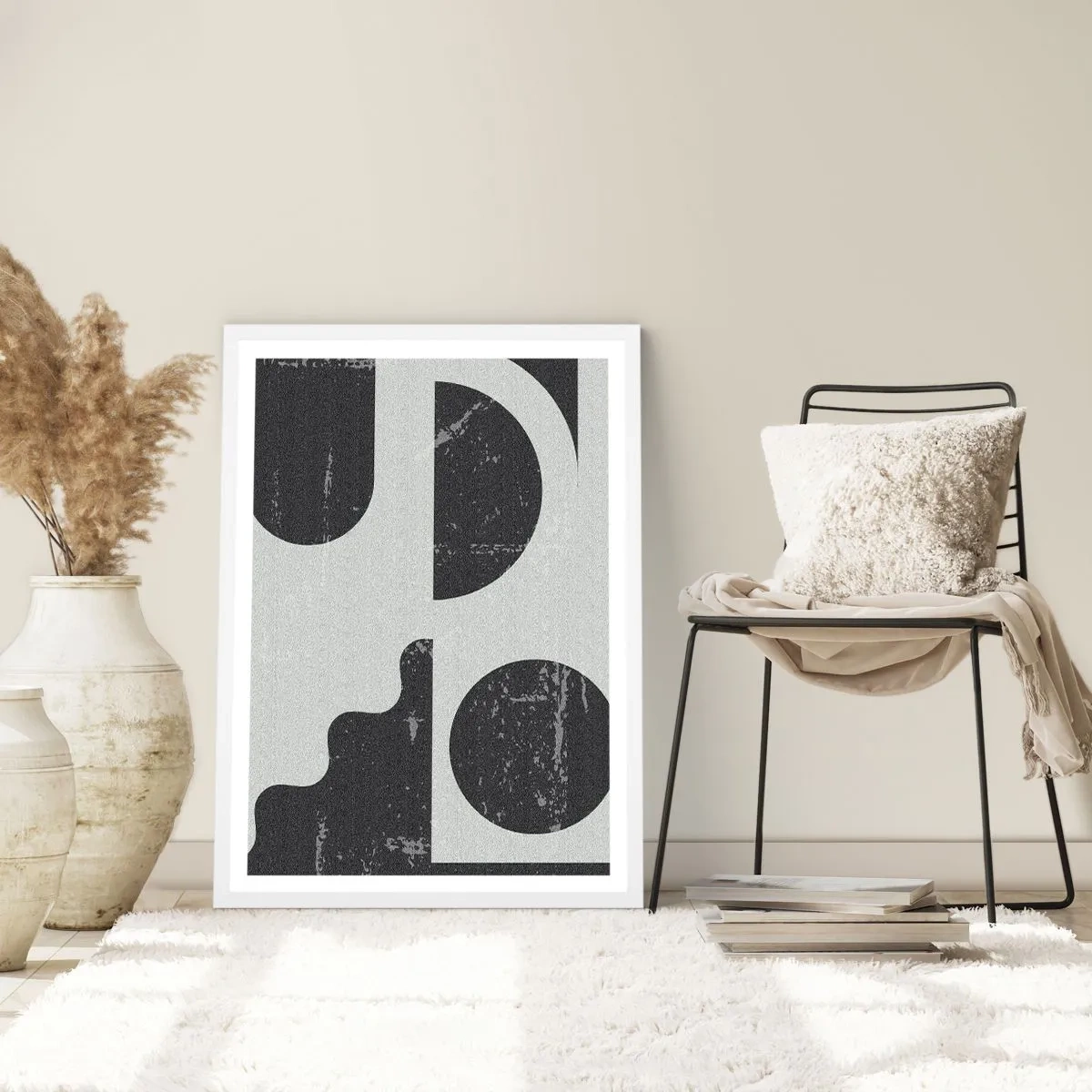 Poszter fekete keretben - Kompozíció fent és lent - 50x70 cm