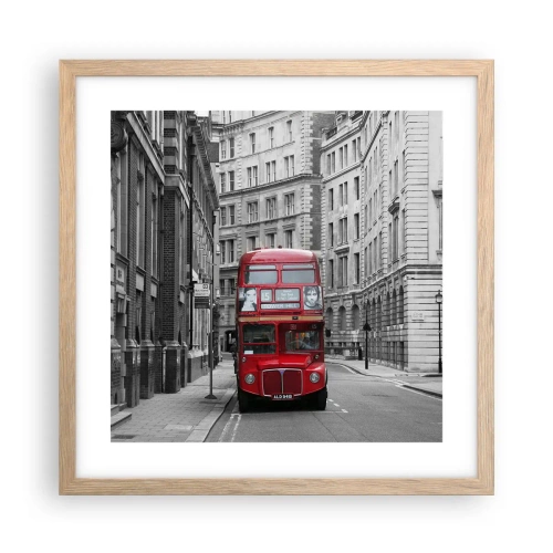 Poszter világos tölgy keretben - A mindennapi életnek nem kell szürkének lennie - 40x40 cm