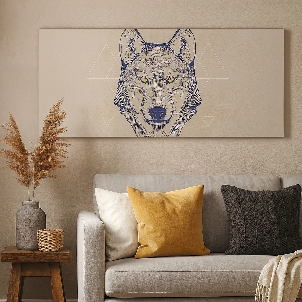 Vászonkép - Átható tekintetű alfa - 30x30 cm