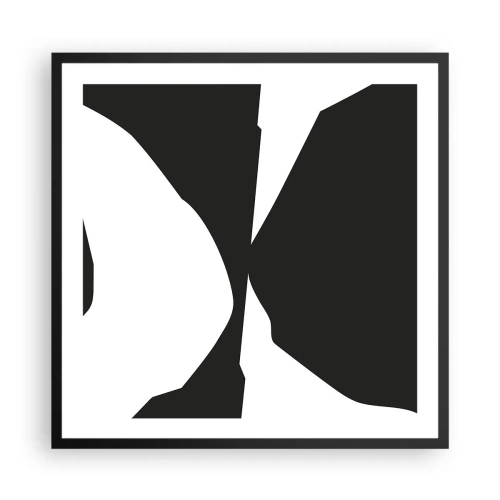Poszter fehér keretben - Pozitív-negatív - 60x60 cm