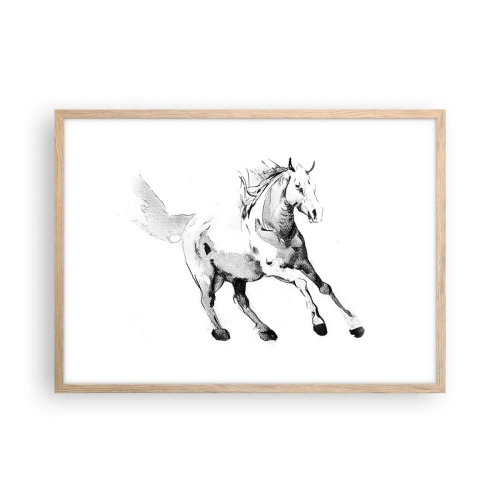 Poszter világos tölgy keretben - Megszelídíthetetlen lélek - 70x50 cm