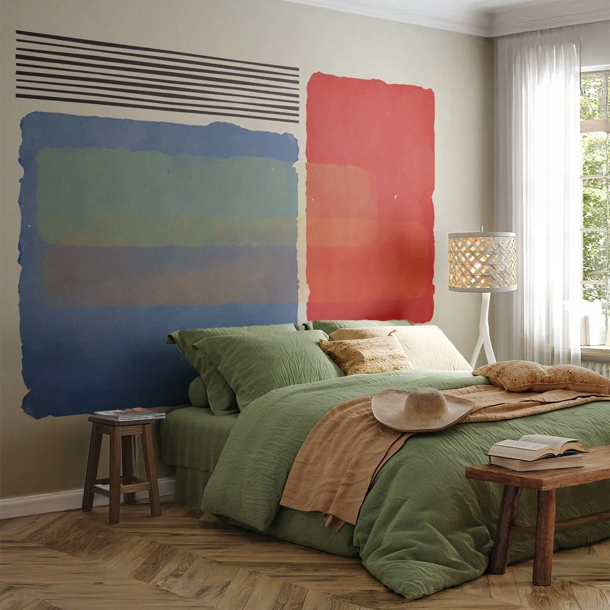 Öntapadós Fotótapéta Deluxe Sticker - A geometria szelleme és betűje - Absztrakció, Darab, Modern művészet. - 250x175 cm