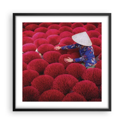 Poszter fehér keretben - A rizsföldön - 50x50 cm