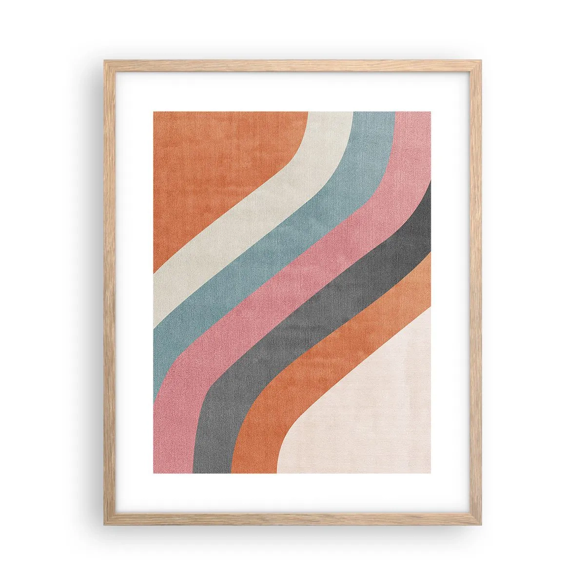 Poszter világos tölgy keretben - Diagonális kompozíció - mozgás - 40x50 cm