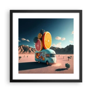 Poszter fehér keretben - A nyaralás íze - 40x40 cm