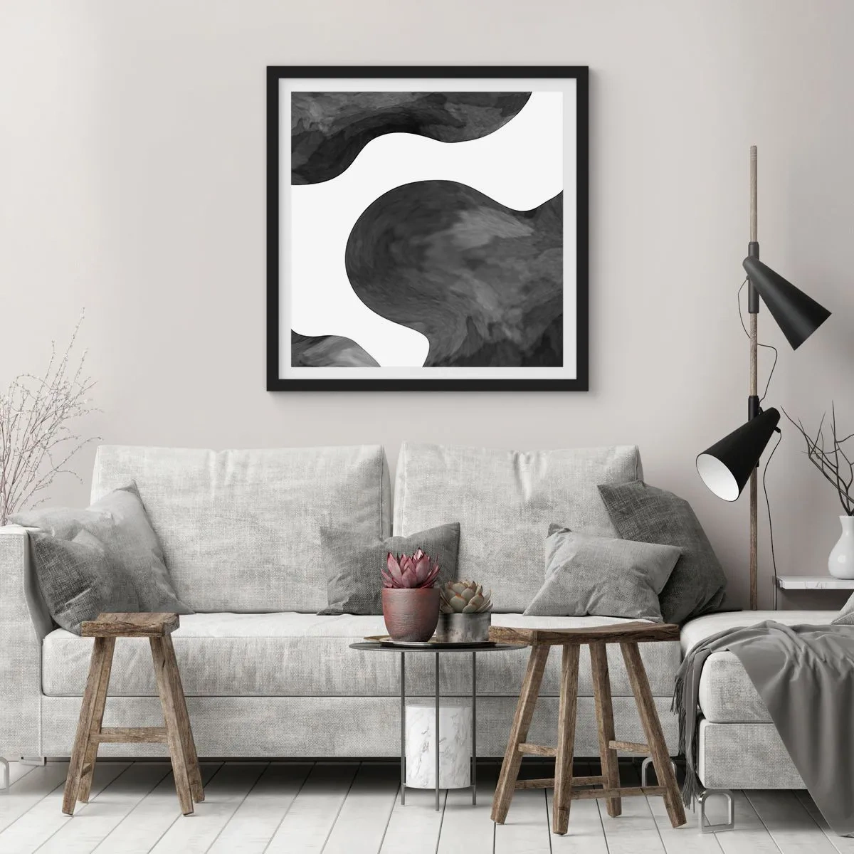 Poszter fehér keretben - A tejút - 40x40 cm