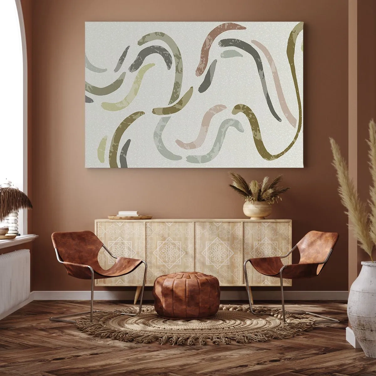 Vászonkép - Az absztrakció vidám tánca - 120x80 cm