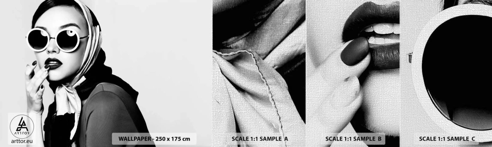 Fotótapéta Minta Premium Canvas - Üdvözlet a 60-as évekből - Nő, Női Arc, Szüret - 100x30 cm